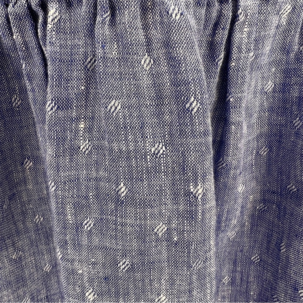 Chico’s Linen Chambray button down Blouse 3/4 Sleeve Blue XL (3) - Picture 5 of 7
